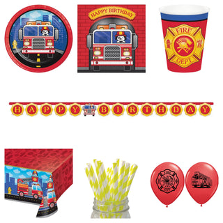 Fire Truck Party Essentials for 8 - SAVE 15%