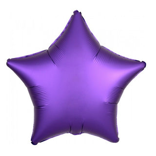 Satin Luxe Purple Royale Star Foil Balloon | Purple Party Supplies NZ