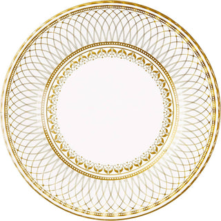 Party Porcelain Gold Plates - Dinner 8 Pkt