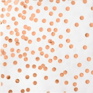 Rose Gold Confetti Napkins | Rose Gold  Napkins | Confetti Napkins | NZ Party Supplies |