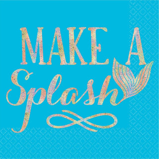 Mermaid Wishes Make a Splash Napkins | Mermaid Party Supplies NZ