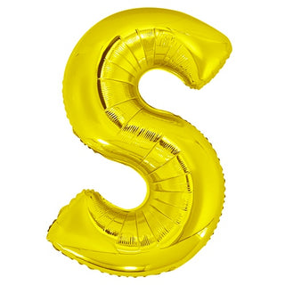 Giant Gold Letter S Foil Balloon | Gold Party Supplies NZ
