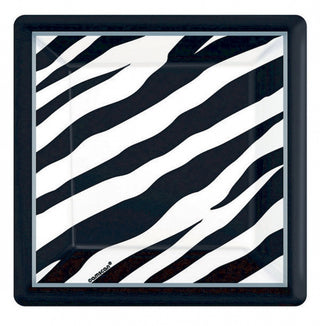Zebra Print Party Supplies | Zebra Party Plates | Jungle Safari Party Supplies | Lunch Party Plates