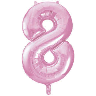 Pink 8 number balloons | Number Balloons NZ