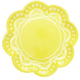 Lemon Yellow Doily Plates | Lemon Doily Plates | Yellow Doily Plates | NZ Party Supplies | 



