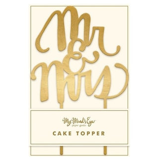 My MInds Eye | Cake Topper | MR and Mrs | Gold Wedding | NZ Party Supplies