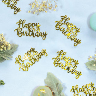 Gold Jumbo Confetti - Happy Birthday