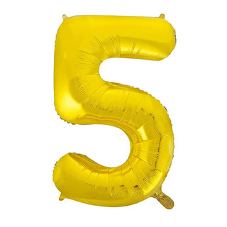 Giant Gold Number Foil Balloon - 5