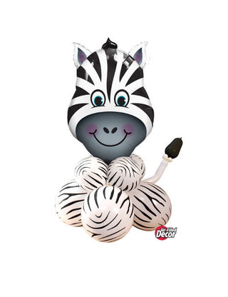 Airfilled Zebra Balloon Centrepiece - DIY Kit