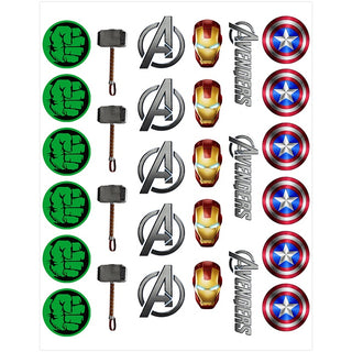 Avengers Logos Edible Icing Icons | Avengers Party Supplies NZ