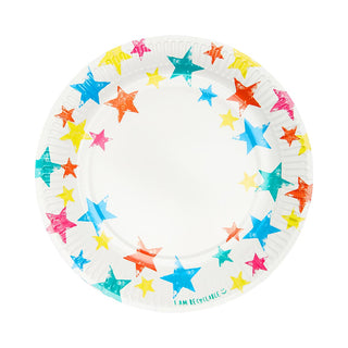 Eco Star Rainbow Plates - Dinner 8 Pkt