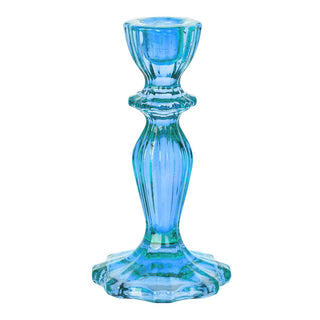 Blue Boho Glass Candle Holder