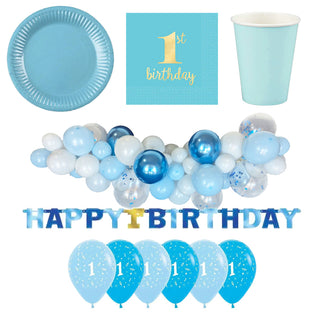 Blue 1st Birthday Party Pack