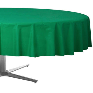 Round Festive Green Tablecover