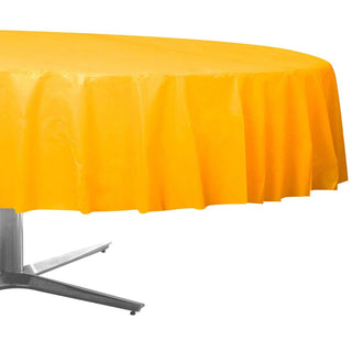 Round Yellow Tablecover