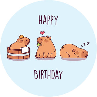 Capybara Edible Icing Cake Image