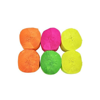 Neon Crepe Streamer Pack