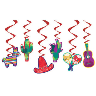 Fiesta Hanging Swirl Decorations | Fiesta Party Supplies NZ