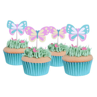 PME Butterfly Cupcake Toppers - 24 Pkt