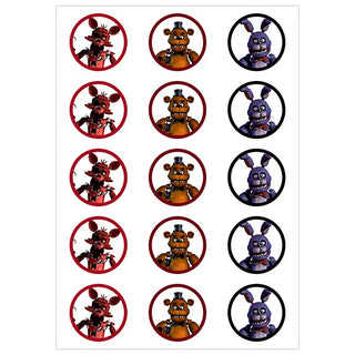 Five Nights at Freddy's Edible Icing Cupcake Images | Five Nights at Freddy's Party Supplies NZ