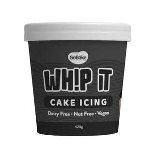GoBake | Vanilla Super Black Whip It Cake Icing 425g | Black Cake Decorations NZ