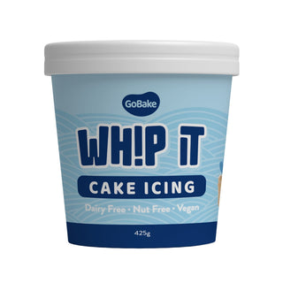 GoBake | Vanilla Pastel Blue Whip It Cake Icing 425g | Blue Cake Decorations NZ