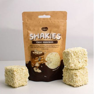 Shakies White Chocolate Choc Shavings 80g