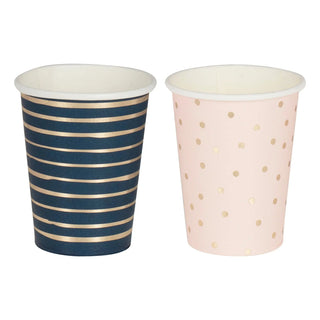 Ginger Ray Gender Reveal Pink & Navy Cups - 8 Pkt - LAST ONE