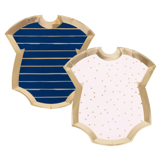 Ginger Ray Gender Reveal Baby Onesies Plates - 8 Pkt