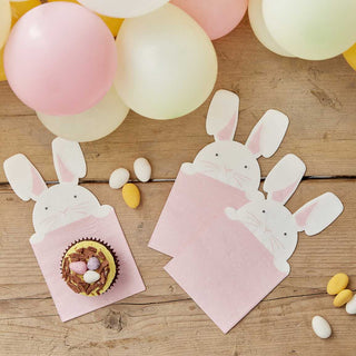 Ginger Ray | Peeking Bunny Easter Napkins | Easter Tableware NZ
