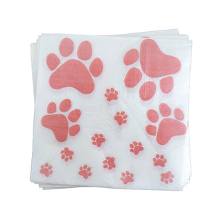 Pink Paw Print Napkins | Cat Party Supplies NZ