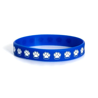Royal Blue Paw Print Silicone Bracelet