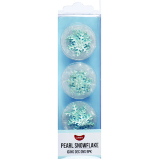 GoBake | Edible Blue Snowflake Dec Ons | Frozen Party Supplies NZ