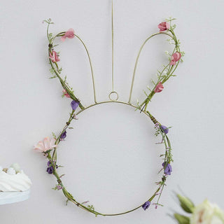 Ginger Ray Contemporary Easter Bunny Wreath with Foliage