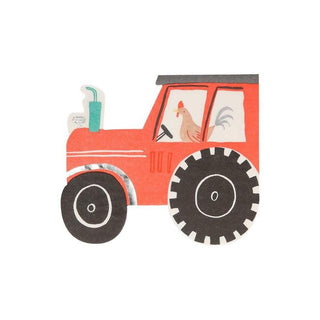 Tractor Napkins | Farm Party | Red Tractor | Meri Meri | NZ Party Supplies |