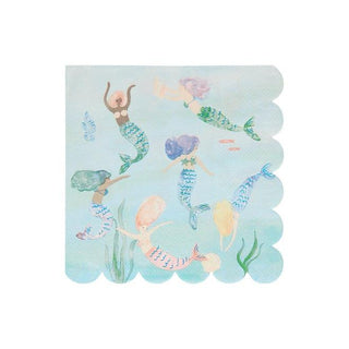 Meri Meri | Mermaids Swimming Napkins | Mermaid Party Supplies NZ