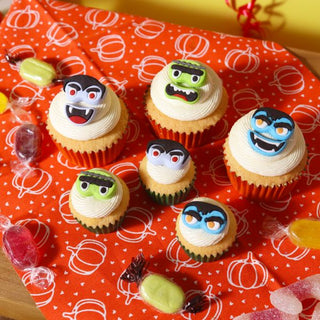 PME Monster Faces Edible Sugar Decorations - 12 Pkt