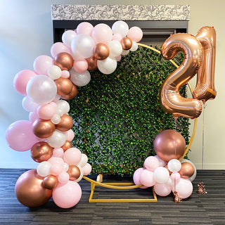 Rose Gold Blush Balloon Frame Backdrop Hire | Event Hire Wellington NZ