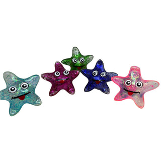 Glitter Starfish Squishy Toy