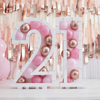 Ginger Ray | Number 21 Balloon Mosaic Stand | 21st Birthday Party Supplies NZ