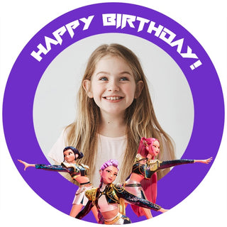 Personalised KPop Demon Hunters Huntrix Edible Icing Cake Image | Kpop Demon Hunters Party Supplies NZ