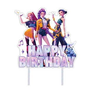 KPop Demon Hunters Happy Birthday Cake Topper | KPop Demon Hunters Party Supplies NZ