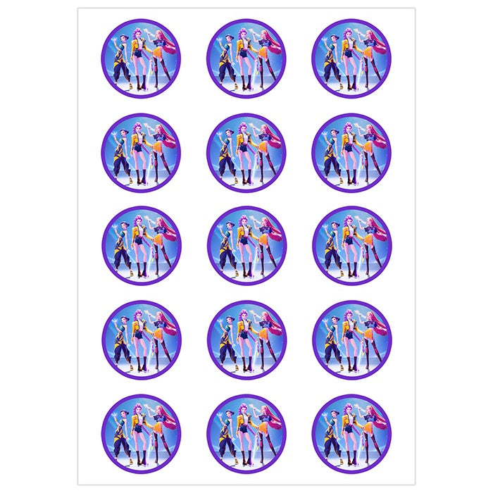 Huntrix Biscuits Kpop Demon Hunters Huntrix Girls Edible Icing Cupcake Images NZ – Build ...