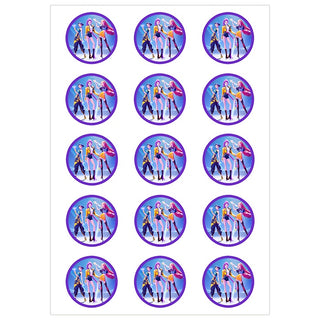 Kpop Demon Hunters Huntrix Girls Edible Cupcake Images | Kpop Demon Hunters Party NZ