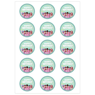 Kpop Demon Hunters Saja Boys Pastel Edible Cupcake Images | KPop Demon Hunters Party NZ