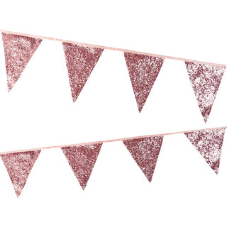 Luxe Pink Glitter Bunting
