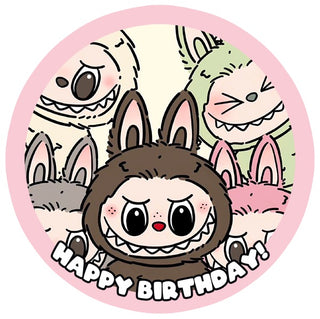 Labubu Round Edible Cake Image | Labubu Party Supplies NZ