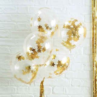 Gold Star Confetti Balloons| Ginger Ray