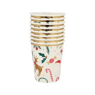 Meri Meri Festive Motif Cups | Christmas Tableware NZ
