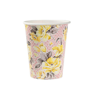 Talking Tables | Truly Scrumptious Yellow & Pink Floral Cups | Tea Party Supplies NZ